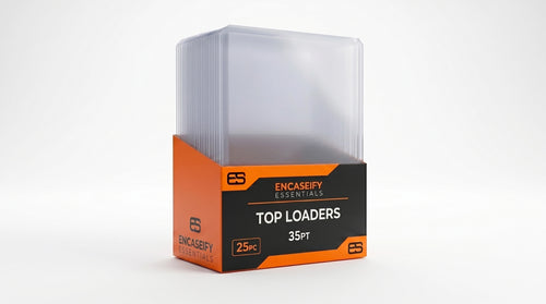 top loaders for TCG collectible cards protection a box of 25 pieces, brand by encaseify essentials collection