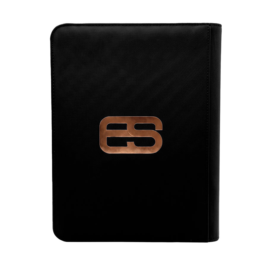 Black Standard Card 9 Pocket Zip Binder