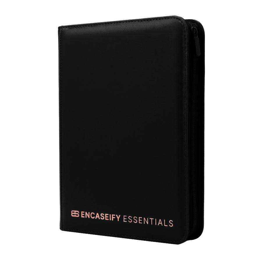 Black Standard Card 9 Pocket Zip Binder