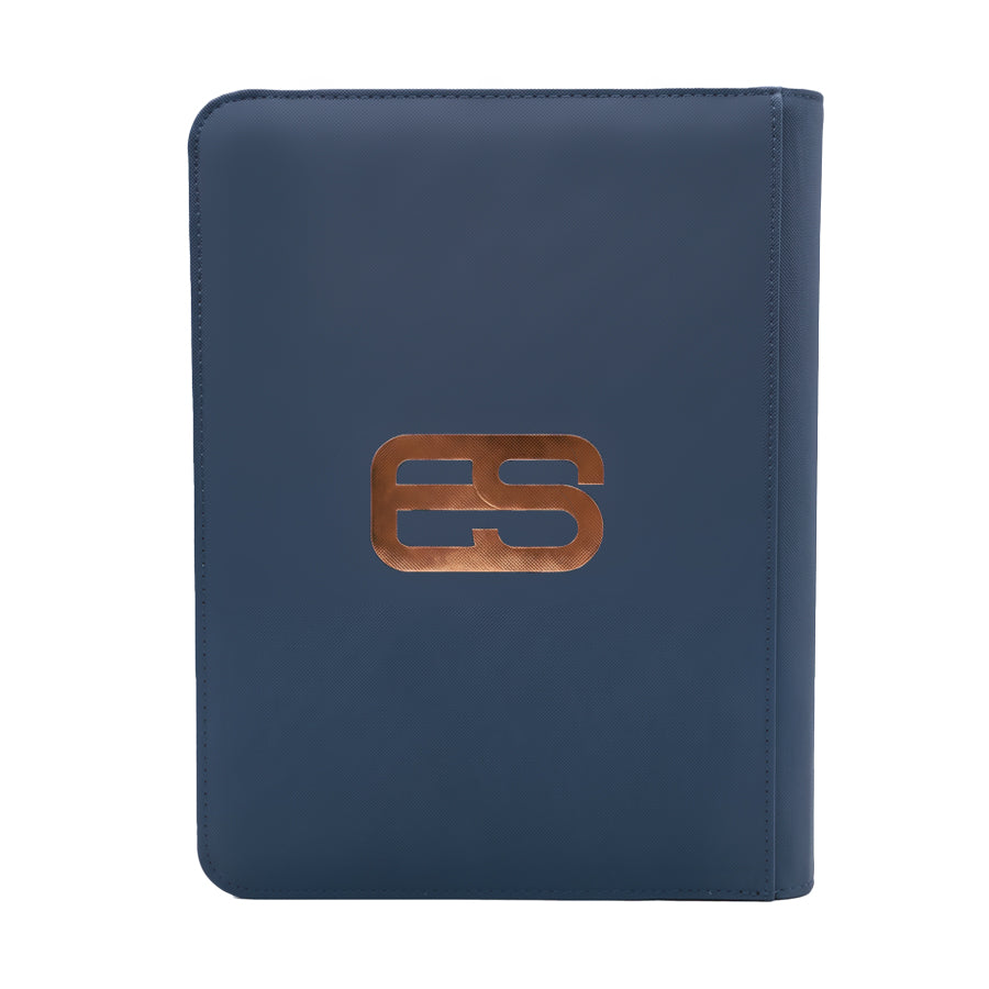 Navy Standard Card 9 Pocket Zip Binder