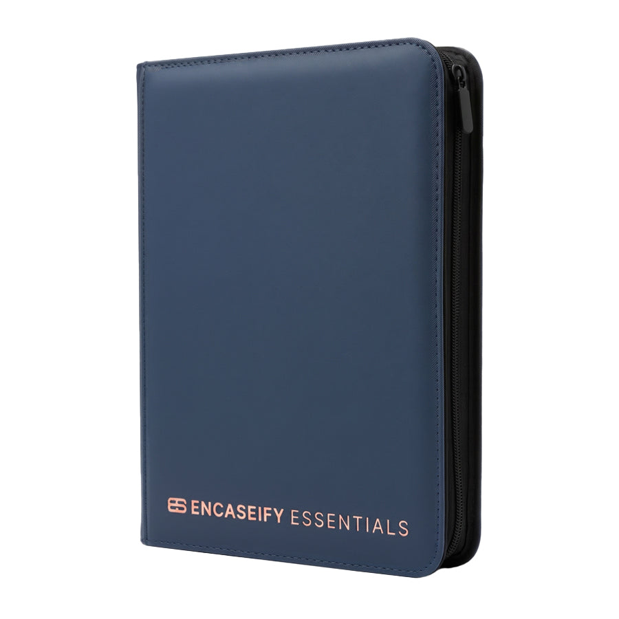 Navy Standard Card 9 Pocket Zip Binder
