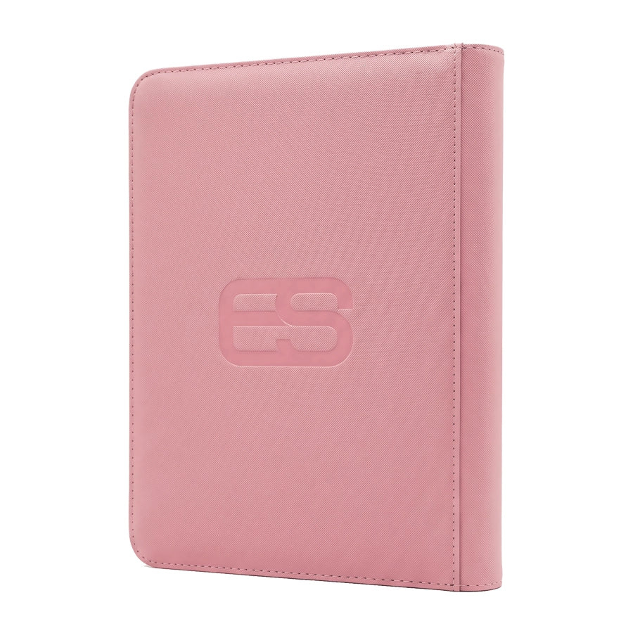 Pink Standard Card 9 Pocket Zip Binder