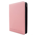 Pink Standard Card 9 Pocket Zip Binder