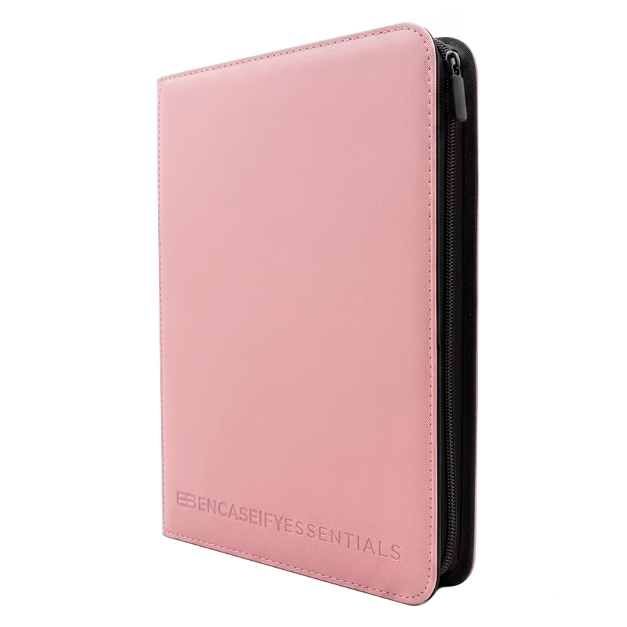 Pink Standard Card 9 Pocket Zip Binder