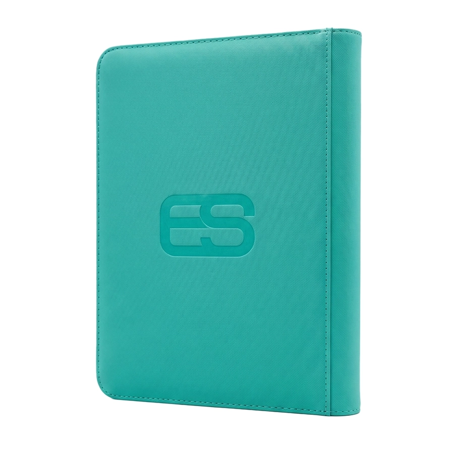 Teal Standard Card 9 Pocket Zip Binder
